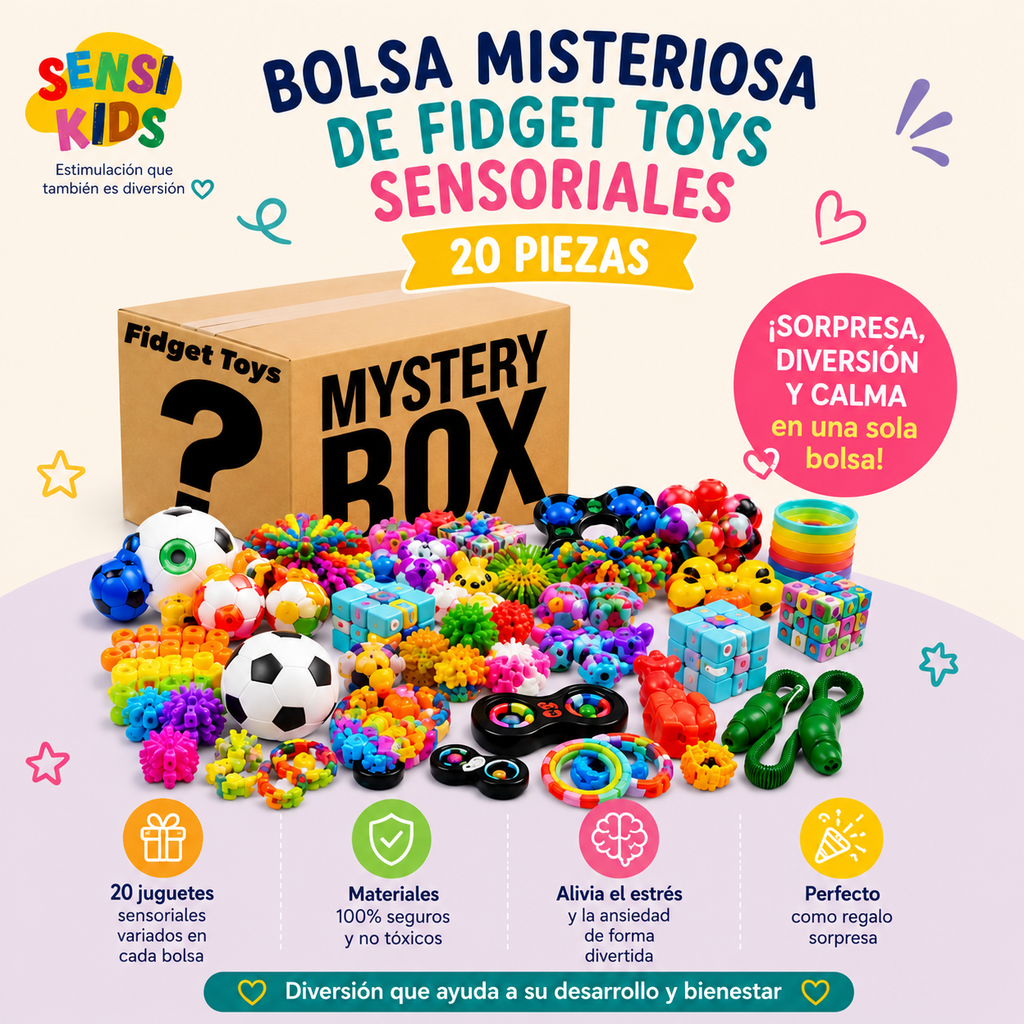 Bolsa Misteriosa de Fidget Toys Sensoriales 20 Piezas