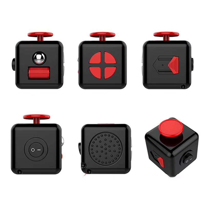 Cubo Fidget Negro - Alivio del Estrés para Autismo, TDAH y Ansiedad